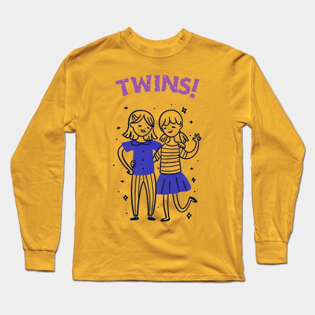 Twins! Long Sleeve T-Shirt by Sonicx Electric 
